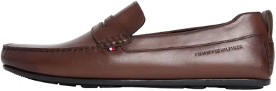 Zdjęcie produktu dla Buty motocyklowe Tommy Hilfiger dla mężczyzn, model Core Leather, wykonane ze skóry, kolor brązowy (ciemny brąz)
