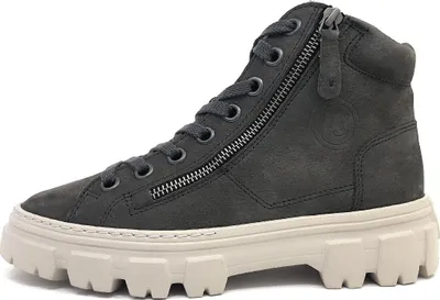 Image de Chaussures Paul Green pour femmes : bottines, chaussures à lacets, bottes, couleur gris, style décontracté