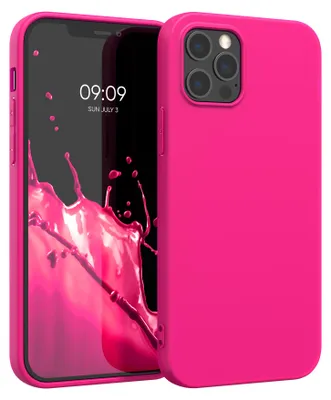 Produktbild von kwmobile Handyhülle für Apple iPhone 12 Pro Max Hülle - TPU Case - Kabelloses Laden - Schutzhülle Cover in Neon Pink