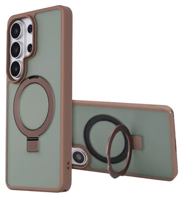 Productafbeelding van Accezz Ring Stand Backcover met MagSafe voor de Samsung Galaxy S26 Ultra - Bruin