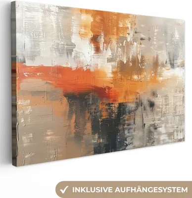 Produktbild von MuchoWow® - Leinwandbilder - Farbe - Muster - Modern - Kunst, Wandbild, Wanddeko Bilder Wohnzimmer, 90x60cm