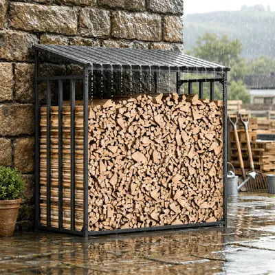 Immagine prodotto di Supporto per legna FWR05, dimensioni 185 x 105 x 185 cm