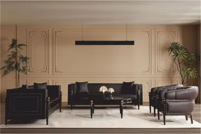 Produktbild von Casa Padrino Luxus Barock Wohnzimmer Set Dunkelbraun / Gold - Barockstil Möbel
