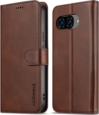 Image de Étui pour Google Pixel 9A étui à rabat en cuir avec fermeture magnétique et support, étui de protection marron
