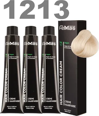 Produktbild von FemMas Haarfarbe mit Arganöl Superaufheller Beige 1213 | 3x100ml