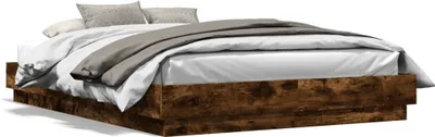 Produktbild von vidaXL Bettgestell Räuchereiche 120x200 cm Holzwerkstoff