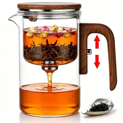 Immagine prodotto di Teiera in vetro trasparente con infusore, capacità 600 ml