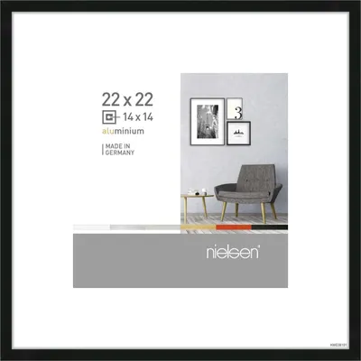 Image de Cadre en aluminium Nielsen Pixel noir 22 x 22 cm