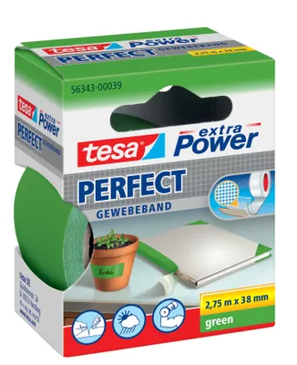Produktbild von Tesa Gewebekleb. 2,75m x 38mm extra Power grün Perfekt 56343