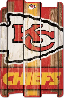 Produktbild von NFL Kansas City Chiefs Fence Plank Wood Sign Holzschild Holz 43x28cm Zaun