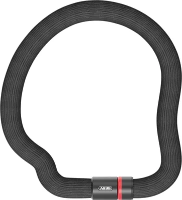 Produktbild von ABUS Kettenschloss Goose Lock – biegsames, klapperfreies Fahrradschloss aus gehärtetem Stahl – 6 mm stark – 85 cm lang – mit Schlüssel – Schwarz
