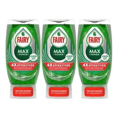 Produktbild von Fairy Spülmittel Max Power 370ml - Wunder gegen Fett (3er Pack)