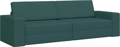 Immagine prodotto di vidaXL Divano letto verde scuro 245 x 78 x 77 cm tessuto