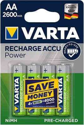 Zdjęcie produktu dla Baterie Varta Recharge Accu Power AA 2600 mAh 4 sztuki w blistrze