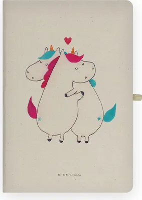 Produktbild von Mr. & Mrs. Panda Journal Einhorn Mitteilung - Transparent - Geschenk, notizbuch, Tagebuch, a4, Valentinstag, Unicorn, Adressbuch, Spruch, Liebe, Einhörner, Skizzenbuch