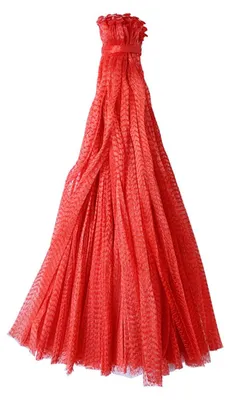 Produktbild von 100 Stück rote, robuste Gemüsebeutel aus Netzmaterial, wiederverwendbare Einkaufstasche aus Nylon