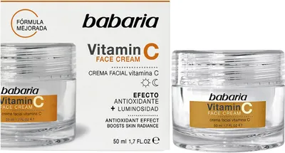 Produktbild von Babaria Vitamin C Face Cream, Tages- & Nachtcreme, Frauen, Decollete, Gesicht, Hals/Nacken, Aufhellend, Schutz, 50 ml, Topf