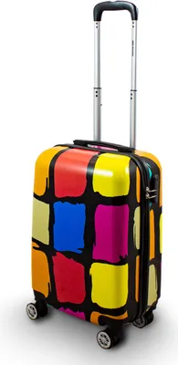 Produktbild von Motiv Koffer Patches Karo Handgepäck Reisekoffer 4 Rollen Trolley 58 cm Bowatex