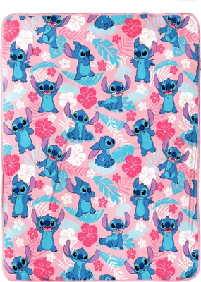 Produktbild von Lilo & Stitch - Decke, Plüsch Fleece TC590 (150 cm x 100 cm) (Pink/Blau/Rot)
