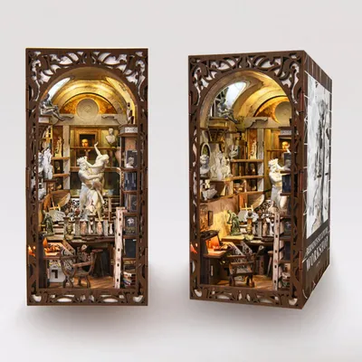 Produktbild von Bildhauerwerkstatt Minicity DIY Book Nook Miniaturhaus 3D-Puzzle