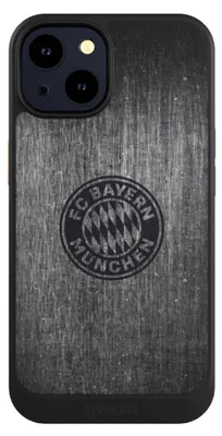 Produktbild von NIVOCASE Hülle für Apple iPhone 14  Handyhülle NIVOcore Case Schwarz FC Bayern München FCB Metallic Look