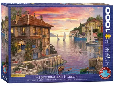 Immagine prodotto di Eurographics Puzzle Mittelmeerhafen von Dominic Davison, 1000 Teile, 68 x 48 cm, 6000-0962