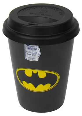 Produktbild von Batman Kaffee-Becher to go aus Porzellan | Mug to go | Thermobecher | 240 – 400ml | spülmaschinengeeignet