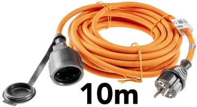 Immagine prodotto di Cavo di prolunga 10m IP44 Arancione H07RN-F 3G1,5 spina / attacco