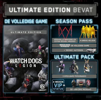 Produktbild von Ubisoft Watch Dogs Legion - Ultimate Edition, PlayStation 4, Multiplayer-Modus, M (Reif), Physische Medien