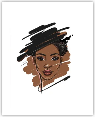 Produktbild von Poster - Poster ohne Rahmen - Afrikanisch Modern Porträt - 40x50 cm - Wand Bild - Wanddeko - Wandbilder - Kunstposter - Wandposter - Bilder - Kunstdruck - Wanddekoration - Wandbild - P2XPA40x50-4646