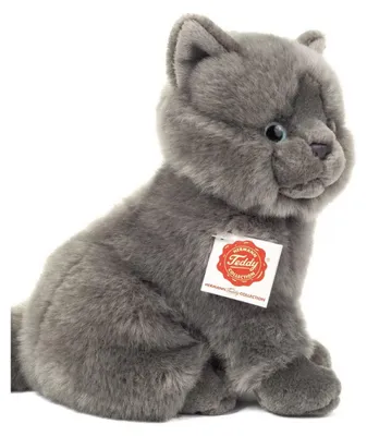 Image de Hermann Teddy Original Peluche chat chartreuse assis 20cm