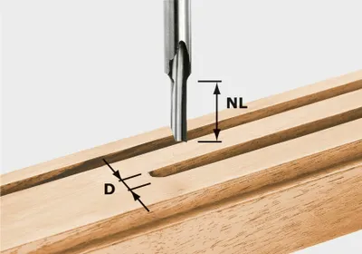 Produktbild von Festool Nutfräser HS Schaft 8 mm HS S8 D 5/12 | 490943