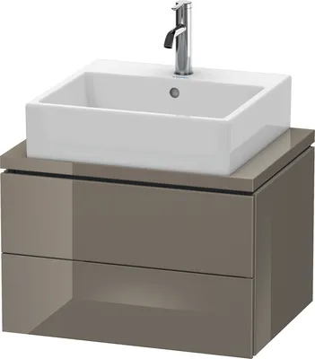 Produktbild von Konsolenunterschrank L-CUBE 400x620x477mm flannel grey hochglanz flannel grey hochglanz