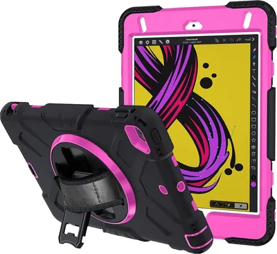 Produktbild von Tasche für iPad Mini 5/4 7.9" Gepanzert mit Schwenkständer Schwarz