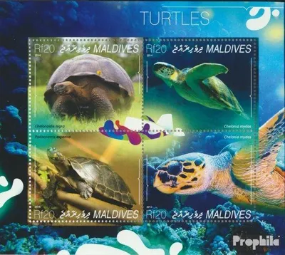Produktbild von Briefmarken Malediven 2014 Mi 5415-5418 Kleinbogen (kompl. Ausg.) postfrisch Schildkröten
