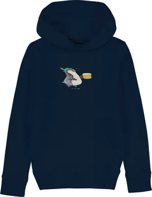 Produktbild von Mr. & Mrs. Panda Kinderpullover Pinguin Bier 12-14 Jahre (152/164) - French Navy - Geschenk, , Sweatshirt, Hoodie, Hoody, Kapuzenshirt, Pinguine, Pullover