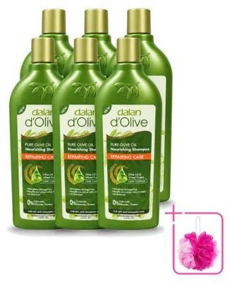 Image de 6 x Shampooing D'Olive pour cheveux secs et abîmés, réparateur, 400 ml - Pack économique - 6 pièces