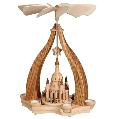 Produktbild von Tischpyramide Kurrende mit Frauenkirche und Teelichter HxLxB 47,5x34x34cm NEU