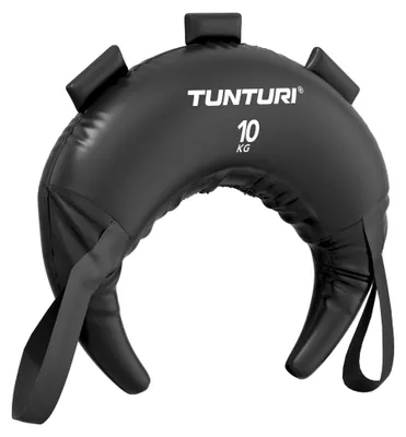 Immagine prodotto di Tunturi Bulgarian Bag - 10 kg - Sandbag fitness per allenamento di forza - Powerbag - Nero - Inclusa app fitness gratuita