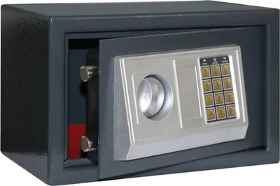 Produktbild von Digitaler Safe mit Schloss Dunkelgrau 31 x 20 x 20 cm Stahl
