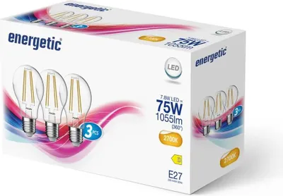 Produktbild von Nordlux 3er-Set LED Lampe Filament E27 7,8W 2700K warmweiss Klar 5181001323