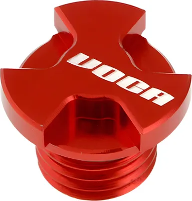 Image de Bouchon de remplissage d'huile VOCA CNC rouge pour Derbi EBE, EBS, D50B