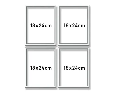 Produktbild von Noris Spiele Malen nach Zahlen - Alurahmen Quattro Silber 18x24 cm; 605290764