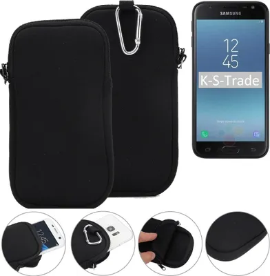 Produktbild von K-S-Trade Neopren-Hülle Handy-Hülle kompatibel mit Samsung Galaxy J3 (2017) Duos Schutzhülle Neoprenhülle Sleeve Schutz-Hülle Gürtel Tasche Case