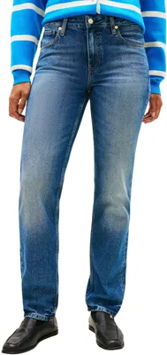 Productafbeelding van Tommy Hilfiger dames jeans, model Glow Classic Straight, mid-hoog model, blauw (Glow), maat 28W