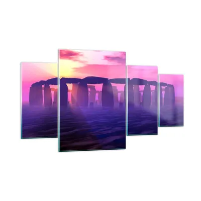 Produktbild von Bilder auf glas - Stonehenge Kreis Geheimnis Geschichte - 160x90cm - Glasbilder - Wandbilder - Kunstdruck - Wanddekoration aus Glas - Glas Bilder - Wandbild auf Glas - GDL160x90-1244