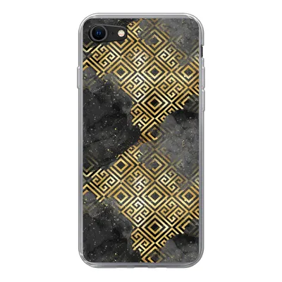 Produktbild von MuchoWow® Handyhülle Schutzhülle Hülle für iPhone SE 2020 Gold - Marmor - Muster Silikon Softcase Handy Hülle - Kartenbesitzer