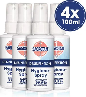 Produktbild von Sagrotan Hygiene Pumpspray, 100 ml, Desinfektion, 4er Pack (4 x 100 ml)