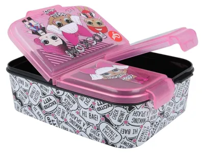 Produktbild von L.O.L. Suprise LOL Kinder Premium Brotdose Lunchbox Frühstücks-Box Vesper-Dose mit 3 Fächern