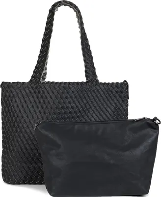 Produktbild von styleBREAKER XXL Wendetasche in Flecht-Optik, Shopper Tasche, 2 Taschen, Handtaschen Set, Bag in Bag, Schultertasche, Damen 02012163
